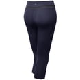 thumbnail image 2 of FashionOutfit Women's 3/4 Mesh Contrast Workout Yoga Pants, 2 of 3