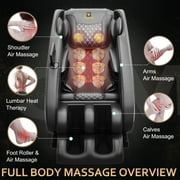 BILITOK Massage Chair Neck Massager with Zero Gravity Heating Bluetooth Functions (Black)