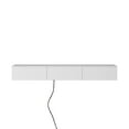 thumbnail image 7 of CQSXDA Wall Mounted Floating TV Stand with 16 Color LEDs in White, 67 Inch Modern Entertainment Center for 55 60 65 Inch TVs, 7 of 7