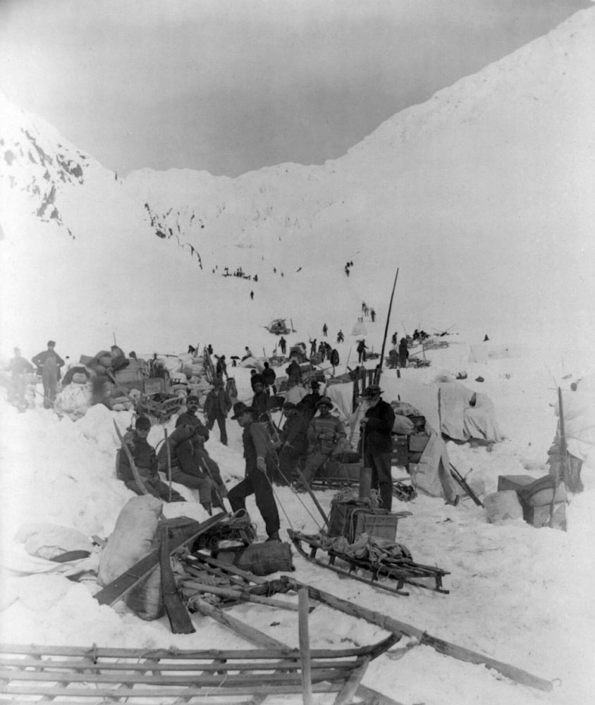 Alaska Gold Rush C1897 Ngold Prospectors With Supplies And Equipment ...