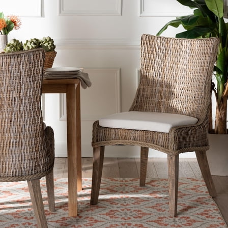 bali & pari Derris Boho Dining Chair, Greywashed