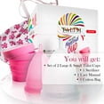 thumbnail image 5 of Talisi Reusable Menstrual Cups Set of 2 with Collapsible Silicone Foldable Sterilizing Cup - Tampon and Pad Alternative - Menstruation Feminine Period Cup for Regular and Heavy Flow with Sterilizer, 5 of 9