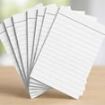 thumbnail image 5 of Reskid 100 Pack Thick Heavyweight Vertical Index Cards on 110lb Card Stock - 300gsm - College Ruled Lined Note Cards - for Note-Taking, Studying, Flashcards (5x7, Inches), 5 of 5