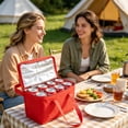 thumbnail image 2 of Insulated Lunch Bag,Reusable Lunch Box Container,Red Large Leakproof Thermal Snack Bag,Insulated Cooler Bag for Men Women Work Travel Picnic Outdoor, 2 of 7