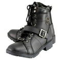 thumbnail image 5 of Milwaukee Leather MBL9325 Women's Premium Black Lace-Up Classic Leather Motorcycle Biker Boots w/ Side Zipper 7, 5 of 10