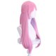 thumbnail image 2 of Peluca para cosplay, rosa pastel y morado, larga y recta, 65 cm, 2 of 3