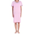 thumbnail image 2 of Valcatch Women's Nursing Nightdress Short Sleeve Crewneck Maternity Nightgown with Button, 2 of 6