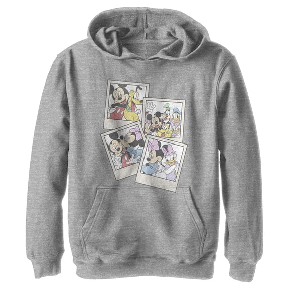 Boy's Mickey & Friends Mickey & Friends Pictures  Pull Over Hoodie Athletic Heather Medium