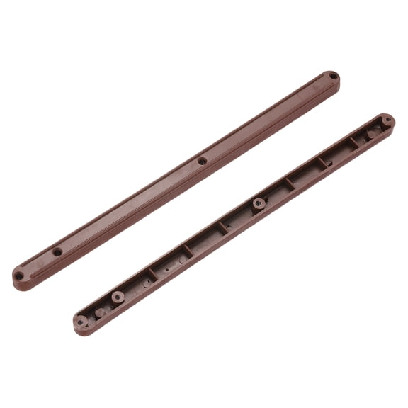 Uxcell 12 Inch Drawer Slides Plastic Guide Rails Side Mounted Rails with 19/32" (15mm) Width, Brown 4 Pcs
