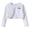 White, variant on Girls Cropped Knit Cardigan Solid Color Round Neck Long Sleeve Cover Up Tops Cherry Rhinestone Casual Lightweight Sweater