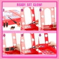 thumbnail image 6 of Hello Kitty and Friends Beauty Vanity Set with Light-Up Mirror, Includes Lip Gloss, Eyeshadow, Blush, Brushes, Nail Polishes, Ages 6+, Battery Not Included, for Gift-Giving, Parties by Townley Girl, 6 of 9