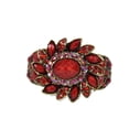 thumbnail image 6 of Large Red Handset Crystal Bangle Antique Copper Color Style Anti-Tarnish Bracelet Jewelry-500, 6 of 8