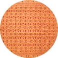 thumbnail image 1 of Ahgly Company Indoor Round Abstract Orange Contemporary Area Rugs, 8' Round, 1 of 1
