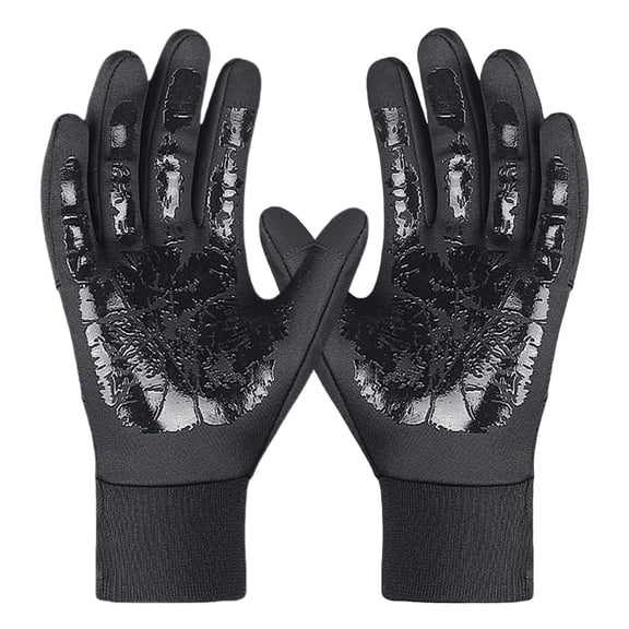 BinKFF Men's Winter Work Gloves, Waterproof Winter Gloves - Touchscreen Snow Non-Slip Mittens for Men and Women Sports Cycling Driving Skiing Outdoor Activities Cold Weather