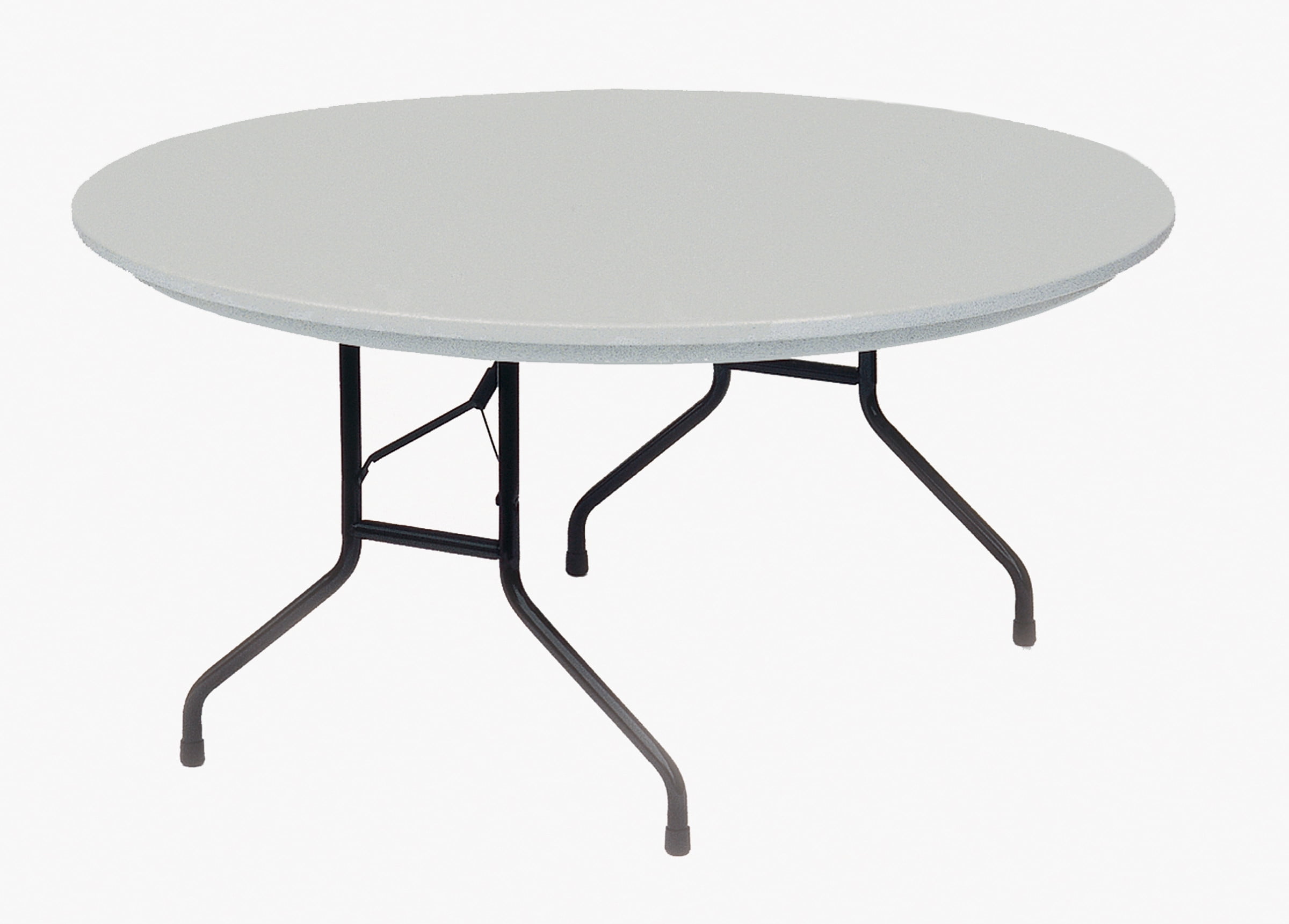 Correll Commercial Duty ROUND Plastic Top Folding Table. OnePiece Blow