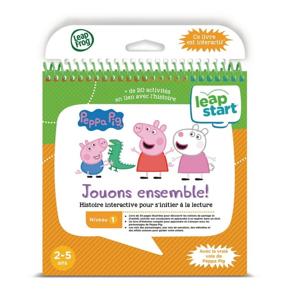 LeapFrog LeapStart Peppa Pig Jouons ensemble! - Livre d'activités interactif - Version française, 2-4 Ans