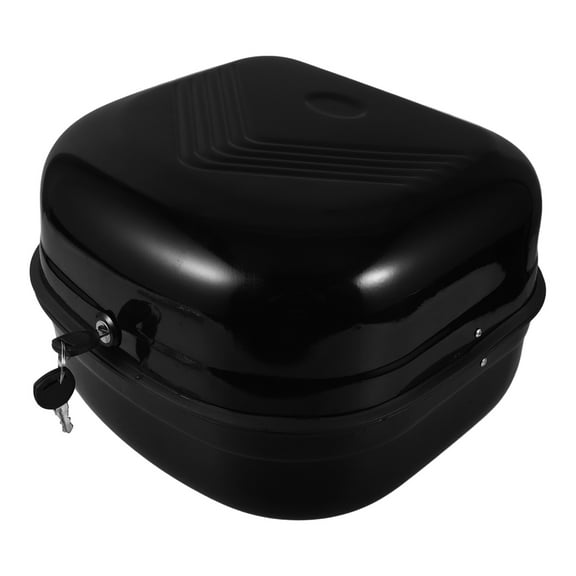PENIKOKO Black Motorcycle Tail Box Thick Iron Construction Secure Storage Case