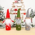 thumbnail image 3 of Matsuzay Cubierta de botella de vino de Navidad sin rostro manga de hombre viejo con botón de barba telas no tejidas sombrero de Navidad de comedor Kits de decoración para fiestas Rojo Matsuzay HA068241-01, 3 of 6