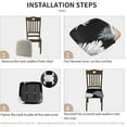 thumbnail image 7 of Whihome 2 Pack Seat Covers for Dining Room Chairs, Stretch Printed Chair Covers with Ties, Upholstered Chair Protector Seat Cushion Slipcovers, 7 of 7