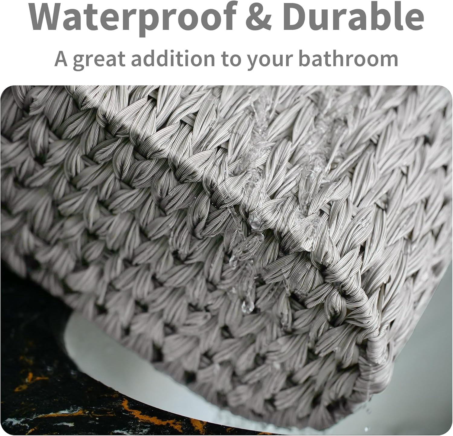 Toilet Paper Storage, Toilet Paper Basket for Bathroom, Toilet Paper Organizer for 6 Mega Rolls, Toilet Paper Holder Free Standing, Wicker Basket for Bathroom Storage