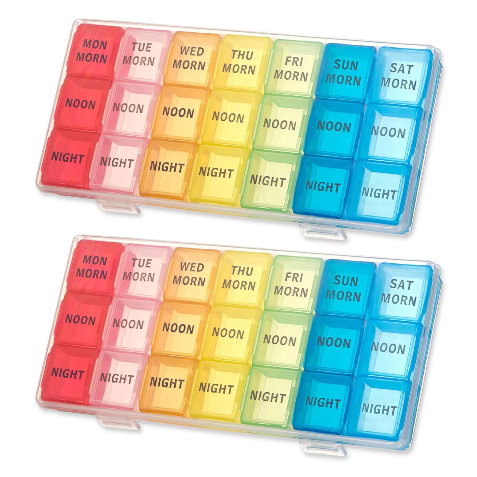 [2 Pack] Weekly Pill Organizer,JATOK 3 Times a Day 7 Day Pill Box Pill