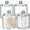 4PCS, variant on 4PCS Cotton Swab Holder Dispenser Cotton Round Pads, Clear Plastic Jar Set for Bathroom Makeup Organizer