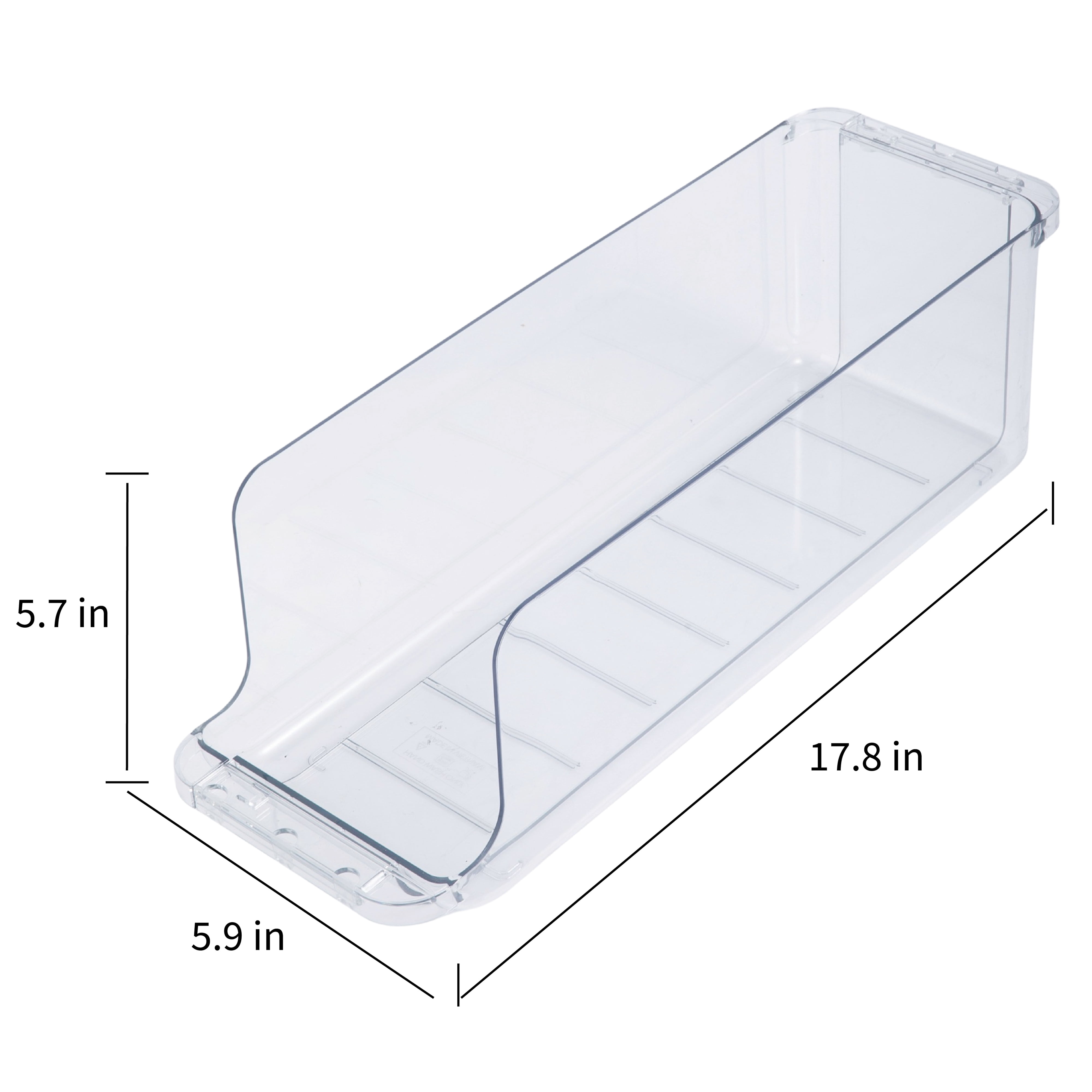 Mainstays Clear Expandable Drink Fridge Organizer, Made for Kitchen Organization and Drink Storage, Soda and Can Fridge Storage