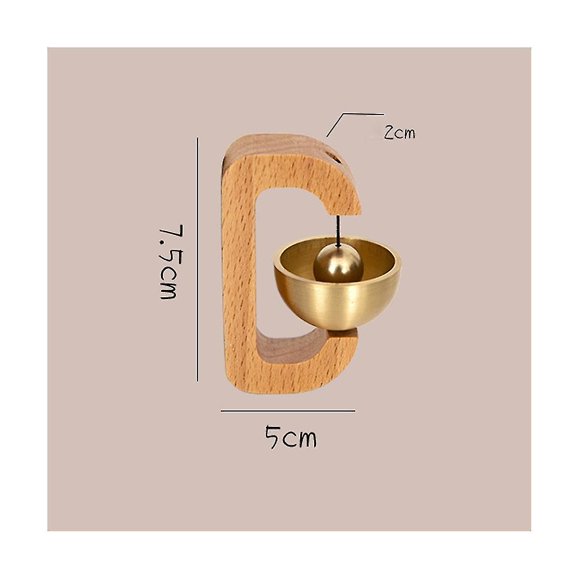 Magnet Doorbell Wood Gentle Sound Entrance Decorative Doorbell Wind Fridge Magnet Cute A