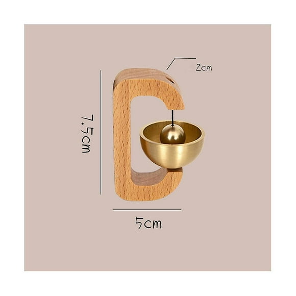 Magnet Doorbell Wood Gentle Sound Entrance Decorative Doorbell Wind Fridge Magnet Cute A