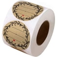 thumbnail image 1 of Handmade with Love Stickers Round Baking Kraft Paper Sticker Adhesive Canning Labels for Baking Gift Bags Wedding Thanksgiving, 1 of 6