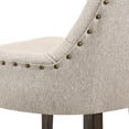 thumbnail image 4 of Set of 2 Upholstered Mid Century Dining Chair, Luxurious Single Dining Chair with Solid Wood Legs (Beige), 4 of 9