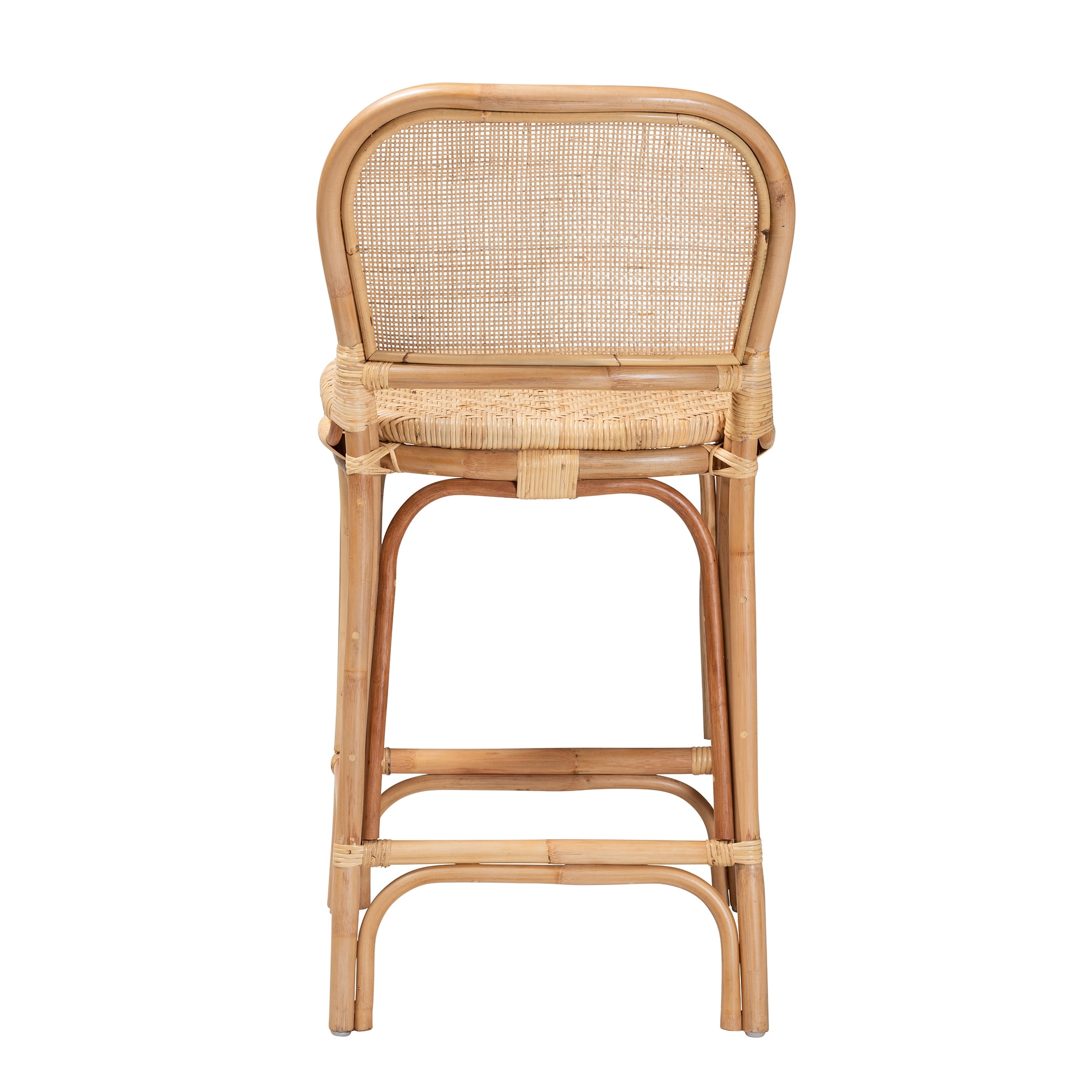 bali & pari Adrena Rattan Counter Stool, Natural Brown
