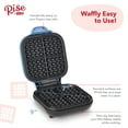 thumbnail image 6 of Rise by Dash 7-inch Rounded Square Waffle Maker, Hash Browns, Keto Chaffles, Easy Clean Nonstick, Blue, New, 6 of 8