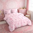 thumbnail image 3 of Erosebridal Pink Aztec Twin Bedding Sets for Girls, Rustic Farmhouse Cow Skull Bedding Comforter Set, Pink Reversible 7 Pieces, 3 of 6