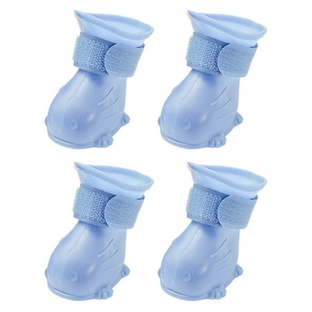 4pcs Outdoor Pet Dog Footwear Pet Dog Rain Boots Waterproof Dog Rain Shoes