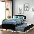 thumbnail image 2 of Space - Saving Solution - Twin Espresso Platform Bed with Trundle for Compact Spaces, 2 of 2
