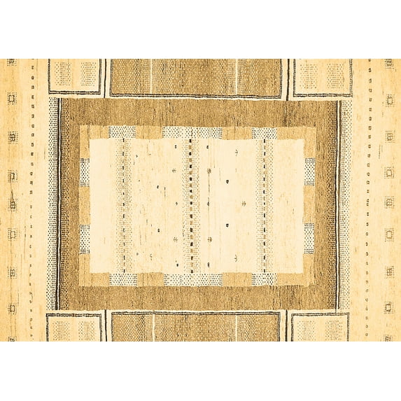 Ahgly Company Indoor Rectangle Solid Brown Modern Area Rugs, 7' x 10'