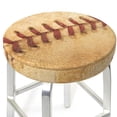 thumbnail image 3 of Balery Vintage Baseball Velvet Round Bar Chair Cushion Cover Adjustable, Protects From Scratches And Stains, Soft & Washable Ideal For Wooden And Metal Stools - 12 Inch, 3 of 7