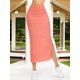 thumbnail image 2 of Falda casual MIDI LÁPIZ para MUJER COLOR CORAL con ABERTURA LATERAL unitalla MALABIS, 2 of 5