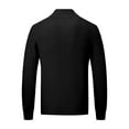 thumbnail image 4 of Zip-Up Cardigan Sweaters for Men Slim Long Sleeve Knitted Jackets Casual Solid Color Stand Collared Stretchy Thermal Warm Work Outerwear Coats, 4 of 7