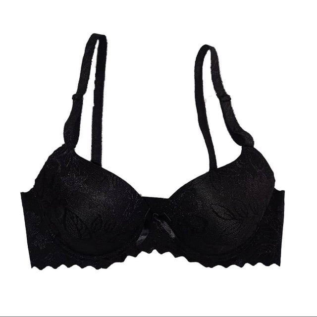 Brasier Secret Treasures para Mujer con Moño y Encaje Negro Talla 36B