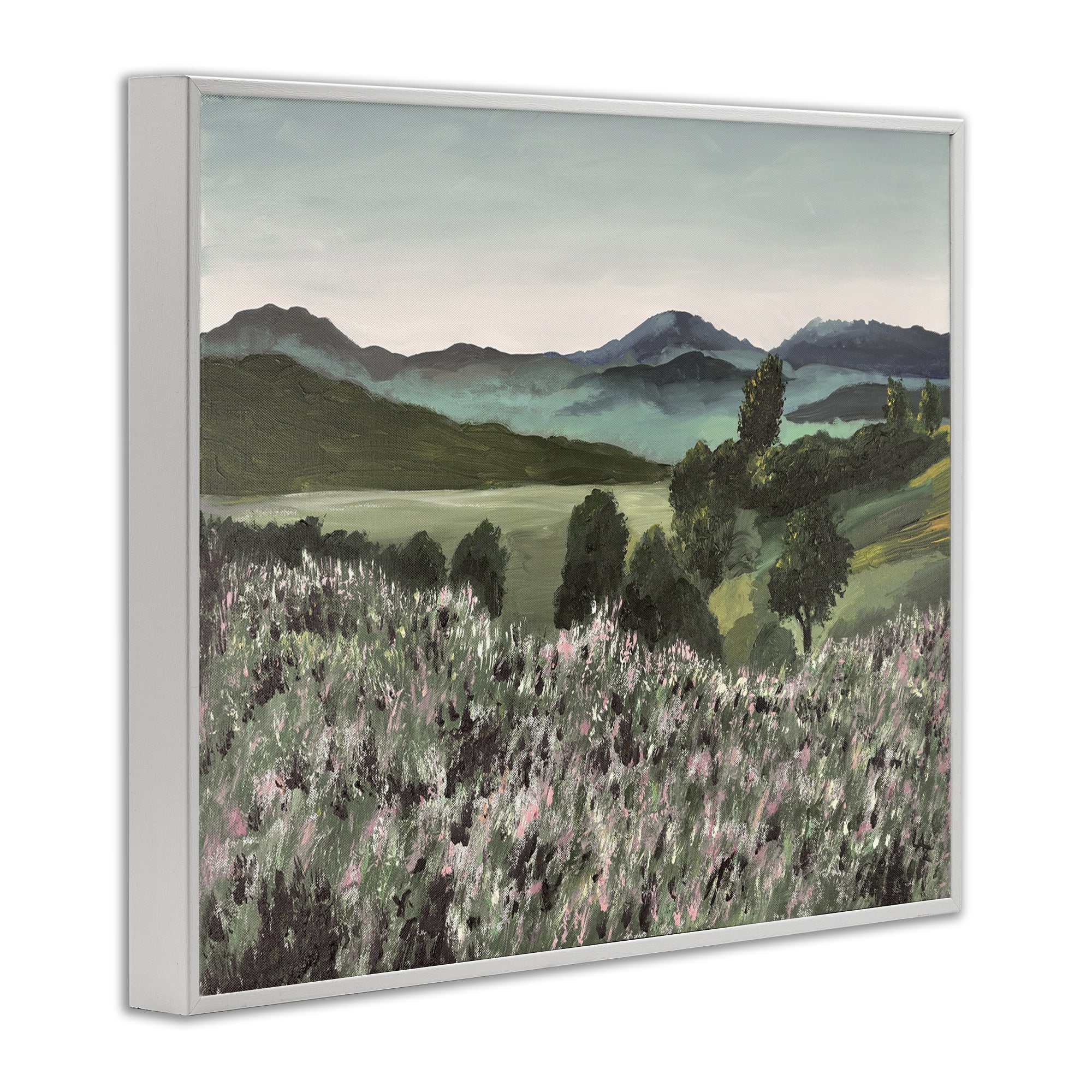 Stupell Industries Windblown Meadow Blooms White Framed Giclee Art, design by Lee Ann Zirbes