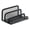 Black, variant on VKLU 3 Tier Mesh Business Card Holder, Industrial Metal Letter Organizer for Office Desk, Black Stationery Display Stand & Phone Holder