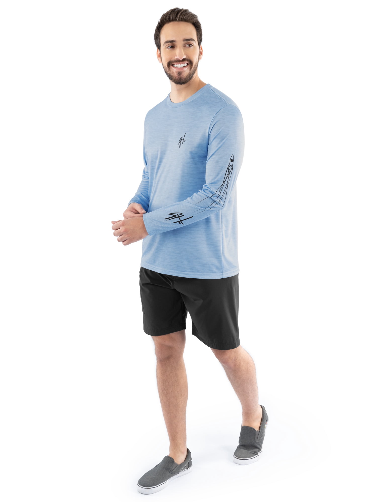 GH BY GUY HARVEY Men's Performance Long Sleeve Fishing Shirt, Sizes:S-3XL