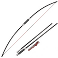 thumbnail image 5 of 65" English Traditional Longbow Set 60lbs Archery Takedown Bow Hunting, 5 of 16