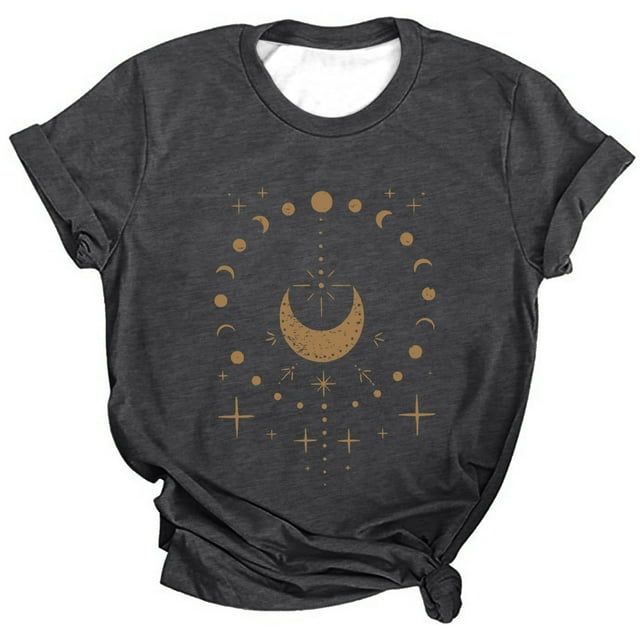 T-Shirt Femme Élégant Manches Courtes Décontracté avec Imprimé Unique pour Usage Quotidien