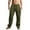 Army Green, variant on AHTJRT Mens Lightweight Breathable Cotton Linen Cargo Pants Multipocket Elastic Waist Vacation Style Army Green 2XL