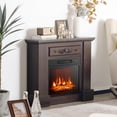 thumbnail image 2 of 18" Freestanding Electric Fireplace Heater, Recessed Stove Heater with Adjustable LED Flame, Fireplace Insert with Safer Plug and Sensor and Remote Control (Console Center not Included), 2 of 7