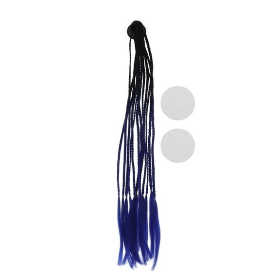 Motorcycle Helmet Accessories Decoration 12 Dreadlocks for Motorcycle Bicycle Skiing Helmets Black Blue High-temperature Silk PU Glue 1 Set