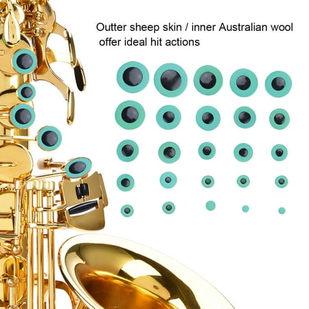 Yosoo Alto Saxophone Pads,25PCS High-end Alto Saxophone PU Pads Parts Replacement Accessories,Alto Saxophone Pads Set,Saxophone